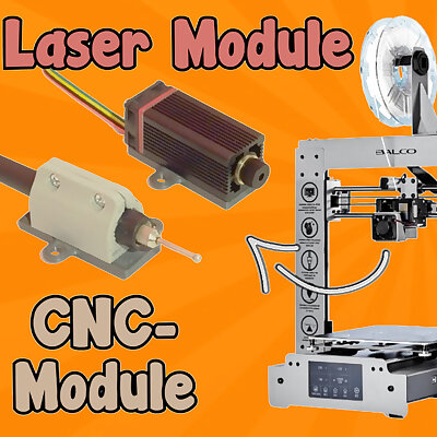 Modular 2in1 Lasercutter  CNC from 3D Printer