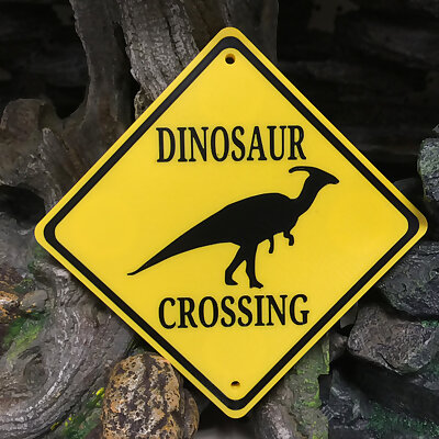 Dinosaur Crossing Sign