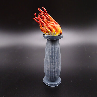 Bellied pillar with flame on top v1