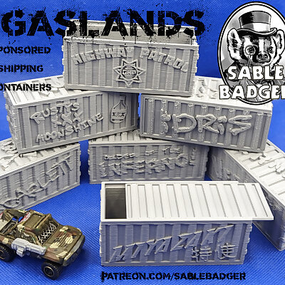 Gaslands  Sponsor Shipping Container box