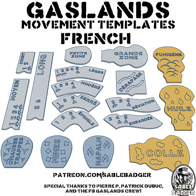 Gaslands  Movement Templates 2022 French