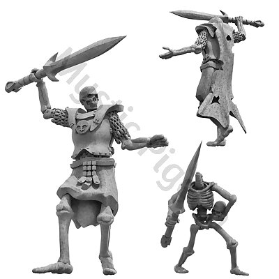 Skeleton Gladiator Free Sample Resin Fantasy Miniature