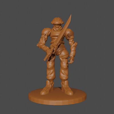 Final Fantasy 8 inspired GSoldier Tabletop DnD miniature