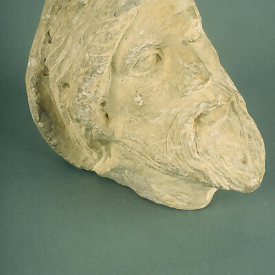 Stone Head Sculpture Fragment