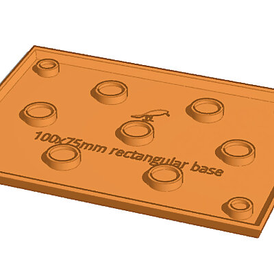 100x60mm rectangular base Magnetic