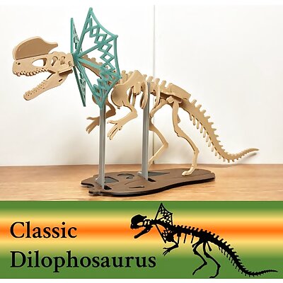3Dino Puzzle Classic Style Dilophosaurus