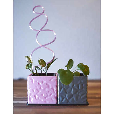 Modular Plant Pot with atachable plant supports