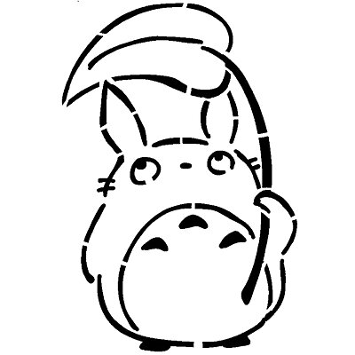 Totoro stencil 3