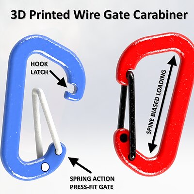 Utility Carabiner with Wire Gate