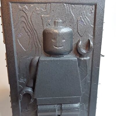 Carbonite Encased LEGO Mini Figure with Optional Control Panels and 2 Stands
