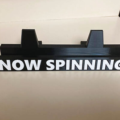 Now Spinning Record Stand wLettering Backboard
