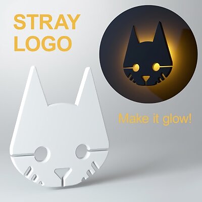 Stray Logo Sign Cyberpunk Cat