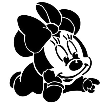 Baby Minnie Mouse stencil