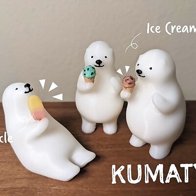KUMATY  Polar Bear Eating Ice Cream  Popsicle