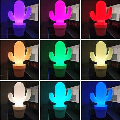 Multicolor Cactus Lamp