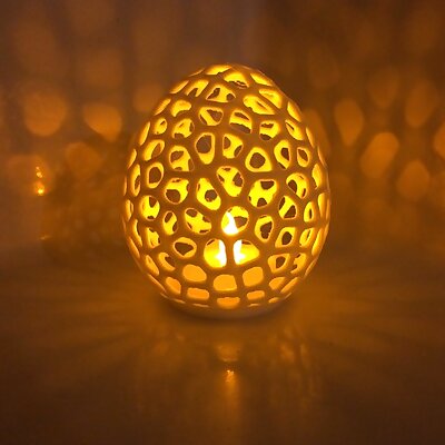 Voronoi LED Egg tealight shade