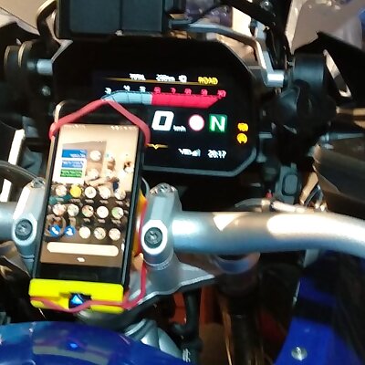 motorbike smartphone holder including magnetic charging
