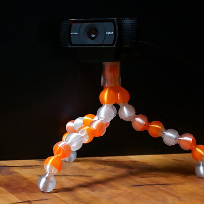 Streamlined Segmented and Spiraled Tripod for Gopro Phone and Anything You Got