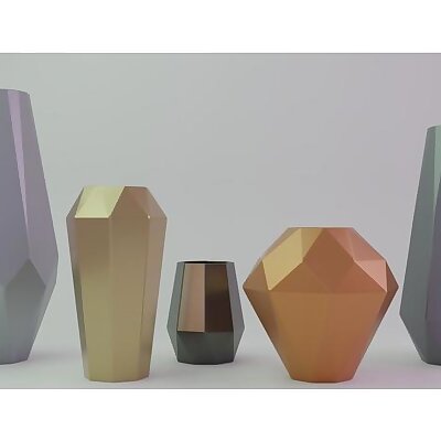 Faceted Vases