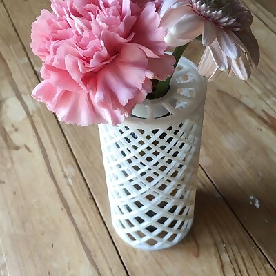 Recycled bottle flower vase