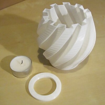 Tea Light Candle Holder for the Twisted Gear Lamp