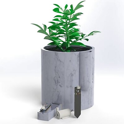 Self watering plant pot with moisture measurement