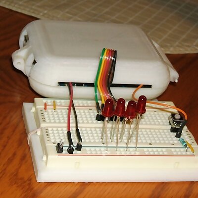 Arduino Uno Clamshell Case and Breadboard Fixture