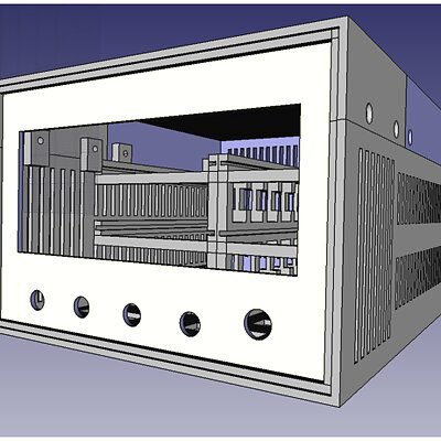 Electronic enclosure with 6 pcb support and lcd display 4x20