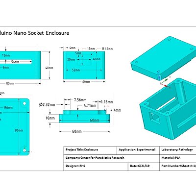 Enclosure to hold Arduino Nano Socket