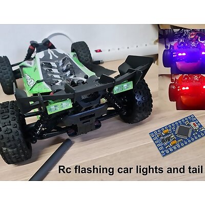 Rc flashing car lights tail light arduino programming DIY for rc transmitter