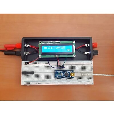 Breadboard holder with 1602LCD