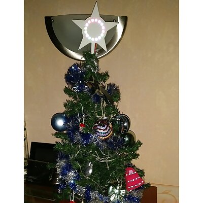 Star for Christmass tree with 16 led RGB ring