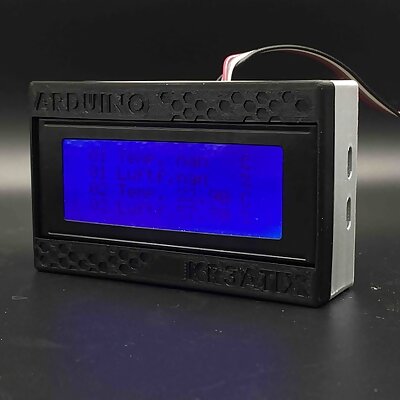 Simple Arduino I2C lcd Display Snap on Cover