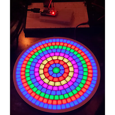 A Display Case for WS2812B 241 LEDs 9 Rings