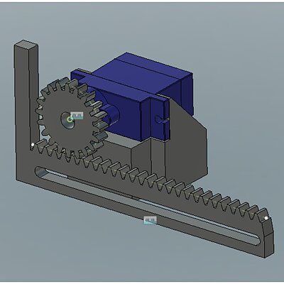 Rack and Pinion for SG90 Servo  Door Opening Terrain