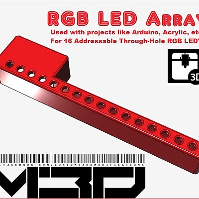 16Hole 5mm RGB LED Array Base For Arduino NeoPixel etc