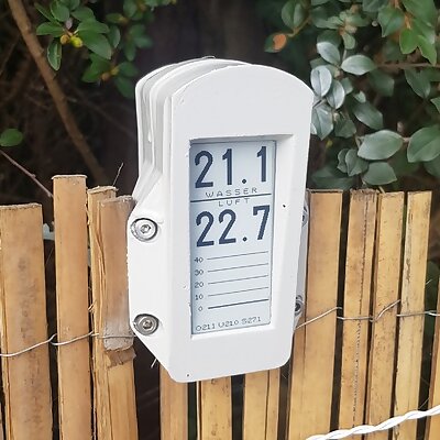 eInk display  thermometer outdoor logger housing