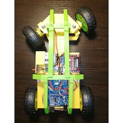 Car with bluetooth control on Arduino and with a swivel wheel