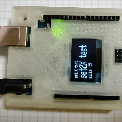 Arduino Uno Snug Case  top with oled screen
