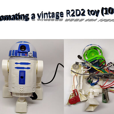 Automating a vintage R2D2 toy of 10cm