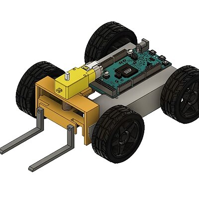 RoboFork  Completely 3D Printed Robot Forklift!