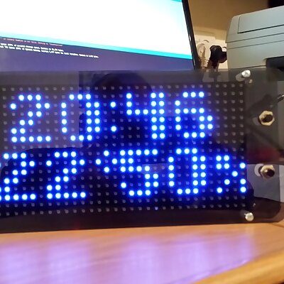 Arduino based clock using 16x32 RGB LED matrix