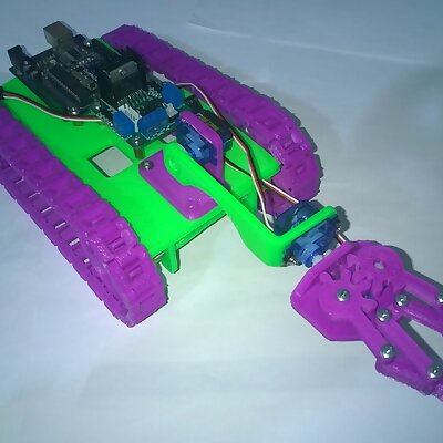 Arm for Arduino 3d printed modular tank chassis