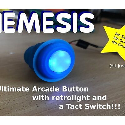 NEMESIS Ultimate Arcade Button No Support No Screw No Glue it just FITS!!!!!