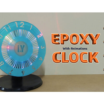 EPOXY RESIN LED CLOCK