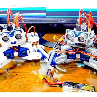 Arduino controlled 2joint 8servo 4legged Walking Robot