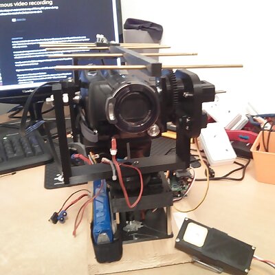 Autonomous filming pan and tilt support for sony HDR camera