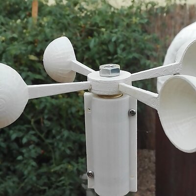 Simple Wind Speed Sensor  Anemometer 4 Windcups