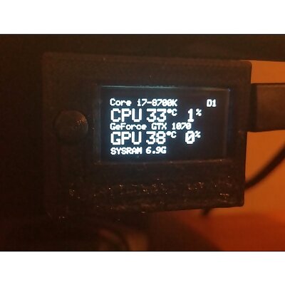 Tiny OLED PC Performance Monitor GnatStats