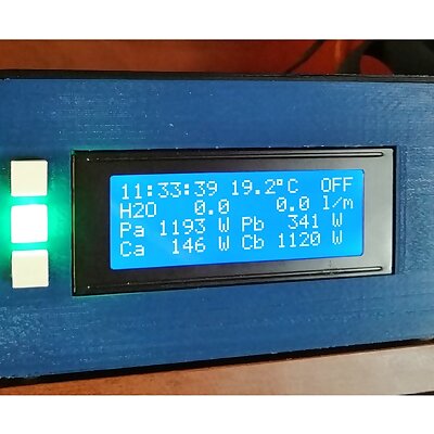 Case for Arduino with 20x4 lcd display and square led cover